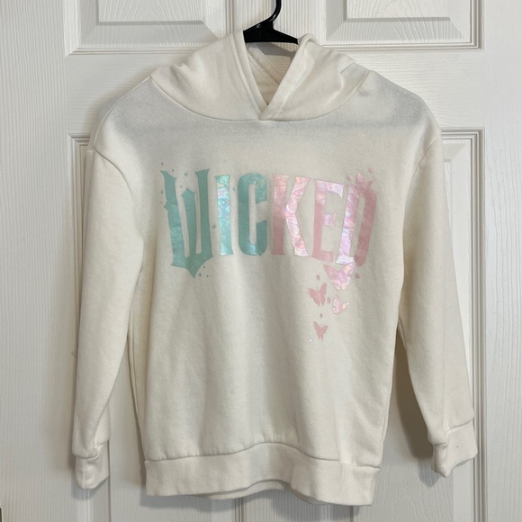 Wicked from Paul Tazewell Other - Wicked from Paul Tazewell Cream Hoodie w/ Green & Pink Pastel Graphics Girls Lg